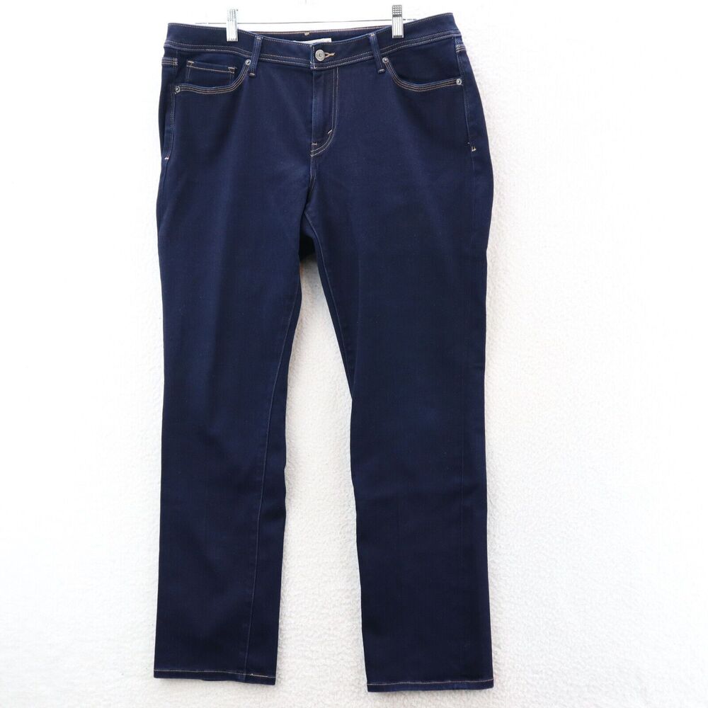 Levis 529 Curvy Skinny Leg Blue Jeans Women's 16 Dark Wash Stretch Red Tab